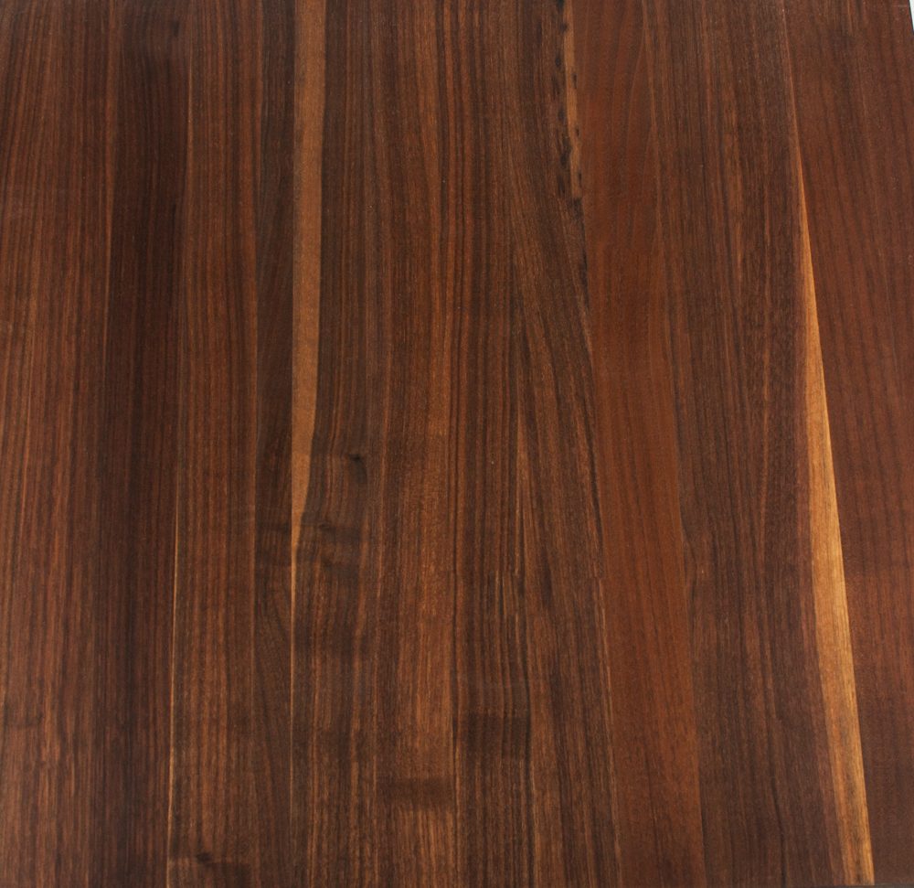 Natural oil finish on black walnut