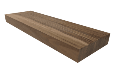 24 Inch Solid Black Walnut Butcher Block Shelf - 10" Deep x 2" Thick - Solid Hardwood Wall Shelf - Tung Oil | Walnut Wood Works